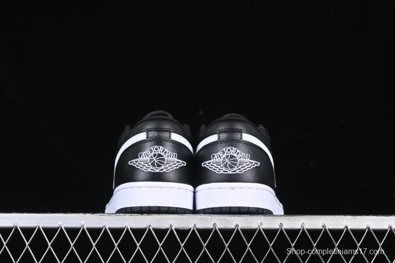 Nike Air Jordan 1 Low Retro Basketball Shoes in Black and White - 553558-043
