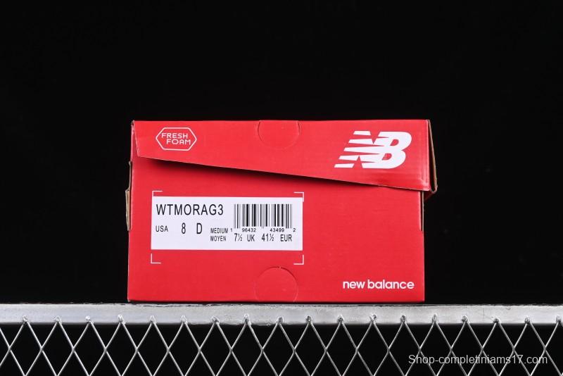 New Balance Fresh Foam X More V3TDS Low-Top Running Shoes with Durable Slip-Resistant Outsole - WTMORAG3