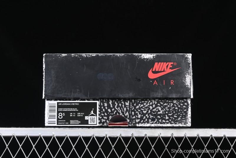 Nike Air Jordan 3 Retro White Cement Reimagined Basketball Shoes - DN3707-100