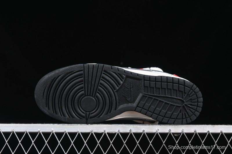 Nike SB Dunk Low The North Face x Supreme Collaboration Light Gray Hook Anniversary Custom Low-Top Casual Skate Shoes - YX5066-230