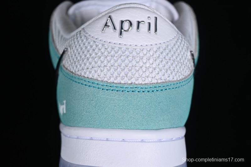 Nike April Skateboards SB Dunk Low Collaboration Frozen Rose SB Shattered Backboard Casual Skate Shoes - FD2562-400