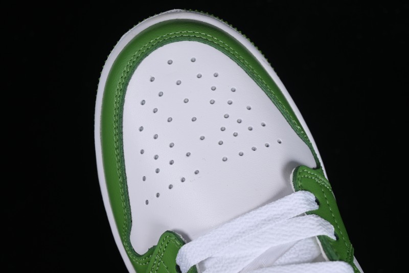 Nike Air Jordan 1 Low AJ1 White Green Low Top Lifestyle Basketball Shoes - HF4823-100