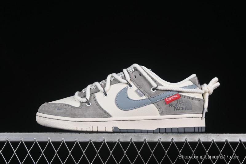 Nike SB Dunk Low The North Face x Supreme Collaboration Anniversary High-End Custom Low-Top Casual Skate Shoes - YX5066-228