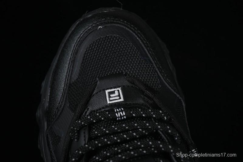 Fila Fusion Retro Mars Running Shoes with Lace-Up Design and Cushioned Sole - F12W422103FBK