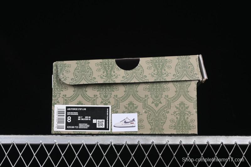 Nike Air Force 1 '07 Low Gucci Collaboration Beige Grey Pattern Low-Top Casual Sneakers - XZ6188-723
