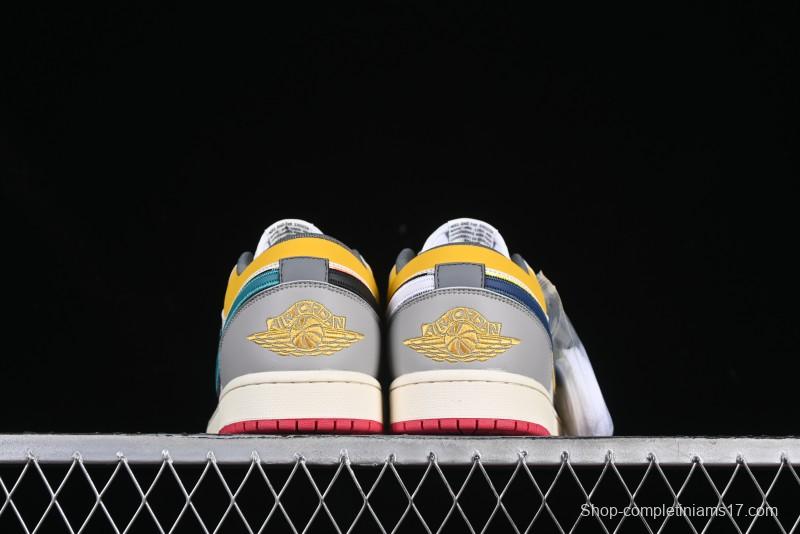 Nike Air Jordan 1 Low AJ1 Mismatch Colorway Low-Top Casual Sneakers - HV4511-133