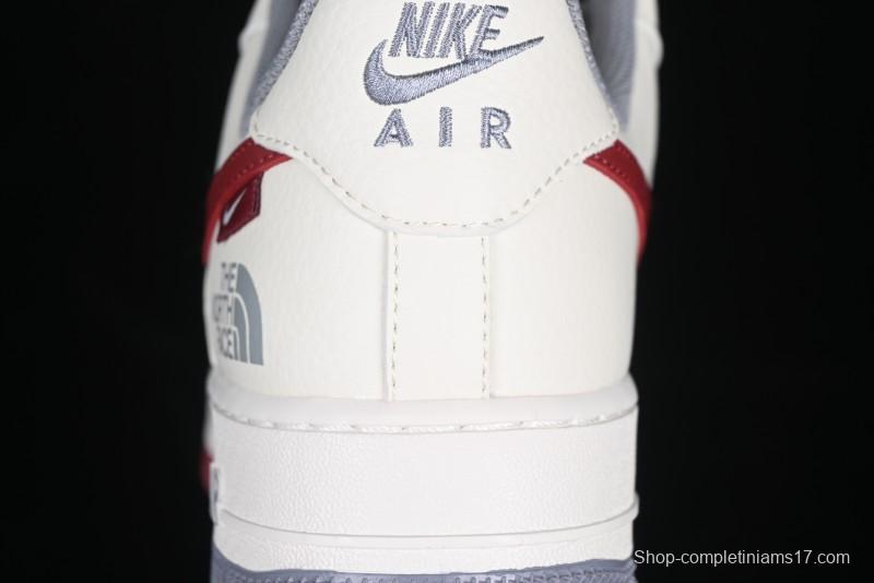 Nike Air Force 1 '07 Low The North Face Collaboration Beige Red Casual Sneakers - DM6688-047