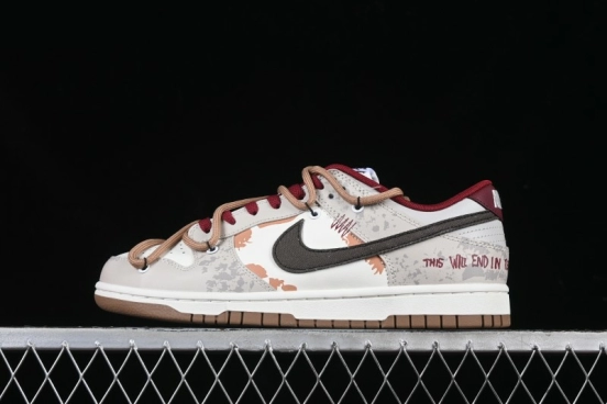 Nike Dunk Low Retro Vintage Distressed Graffiti Deconstructed Casual Sneakers - FB7160-161