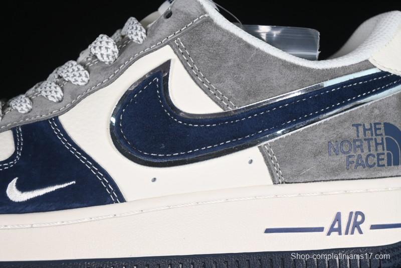 Nike Air Force 1 '07 Low The North Face Collaboration Beige Grey Navy Swoosh Casual Sneakers - XZ6188-975