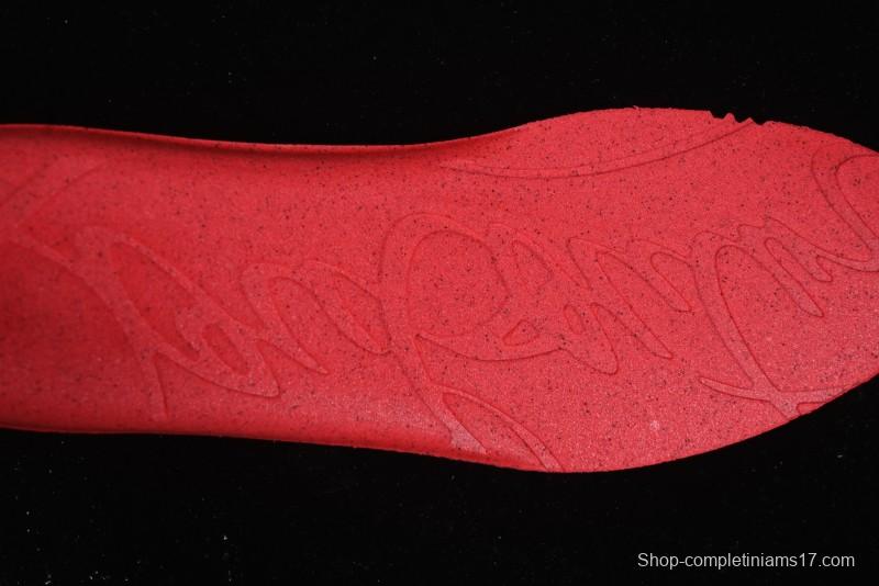 Christian Louboutin Funnyto Flat Comfortable Fashion Low-Top Sneakers with Raw Ice Blue Sole - X.D4