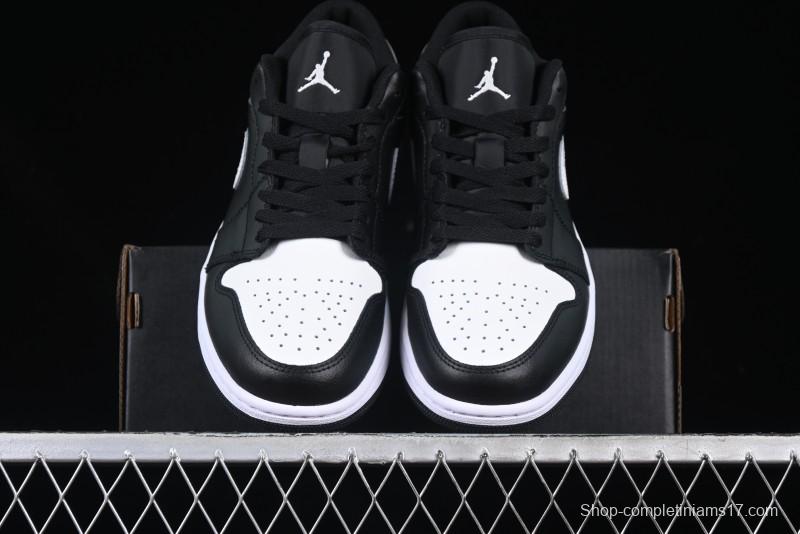 Nike Air Jordan 1 Low Retro Basketball Shoes in Black and White - 553558-043