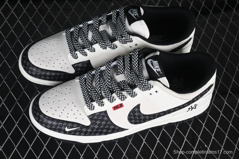 Nike SB Dunk Low MLB Collaboration Letter Patch Anniversary Custom Low-Top Casual Skate Shoes - DJ2024-121