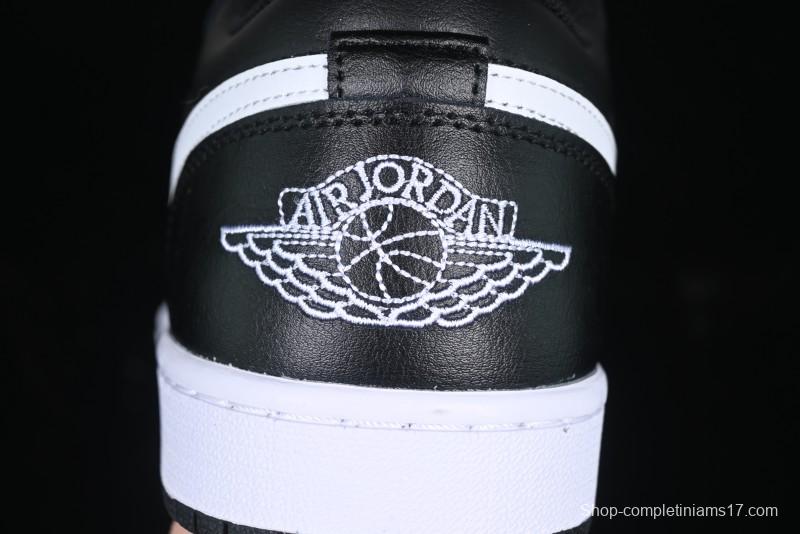 Nike Air Jordan 1 Low Retro Basketball Shoes in Black and White - 553558-043