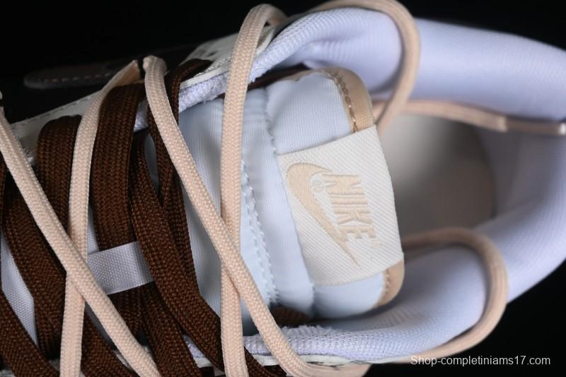 Nike Dunk Low Chestnut Letter High Street Black Brown Deconstructed SB Strap Low Top Casual Skate Shoes - DV0831-003