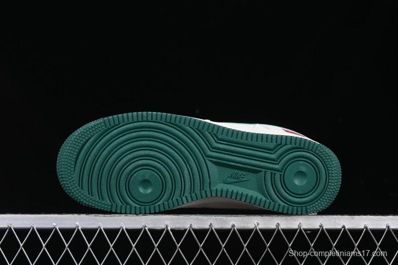 Nike Air Force 1 '07 Low CDG Play Collaboration Green Swoosh Low-Top Casual Sneakers - DF0188-033