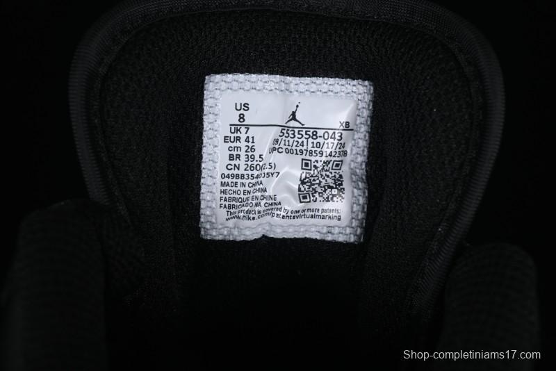 Nike Air Jordan 1 Low Retro Basketball Shoes in Black and White - 553558-043