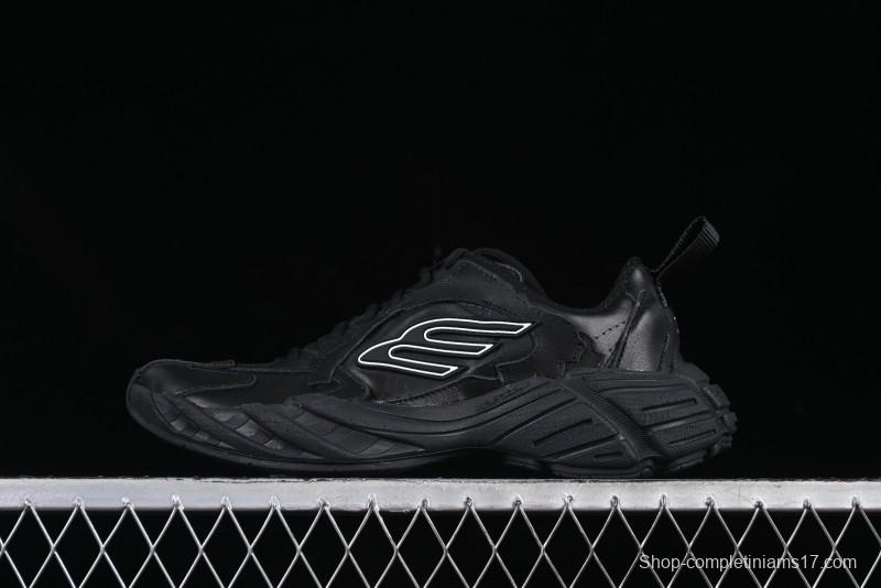 Balenciaga Monday Leather Round Toe Lace-Up Low-Top Casual Shoes - WDTSC1000