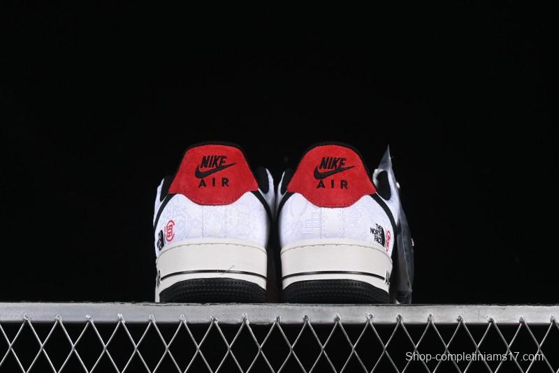 Nike Air Force 1 '07 Low North Face Edison Chen Collaboration White Silk Dual-Tone Casual Sneakers - DM6868-054