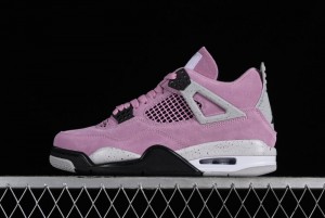 Nike Air Jordan 4 Retro "Orchid" Sneakers with Suede Upper and Cement Grey Accents - AQ9129-501