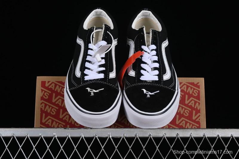 Vans Buzz Old Skool Peace Dove Classic Canvas Patchwork Low-Top Skate Shoes - VN000CR5BPB