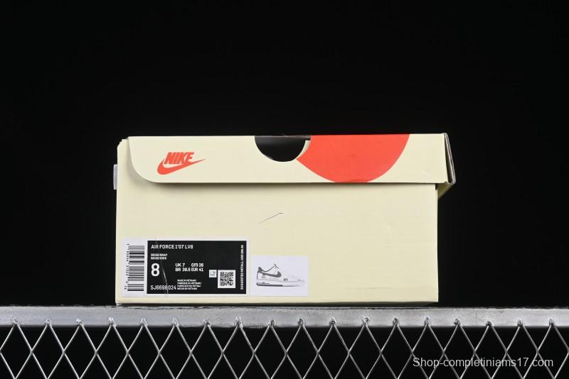 Nike Air Force 1 '07 Low Stussy Collaboration Dual-Tone Beige Low-Top Casual Sneakers - SJ6698-024