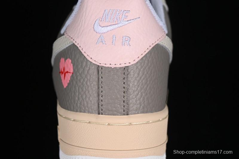 Nike Air Force 1 '07 Low Valentine's Day Limited Edition EKG Heartbeat Double Heart Design Casual Sneakers - TY0301-222