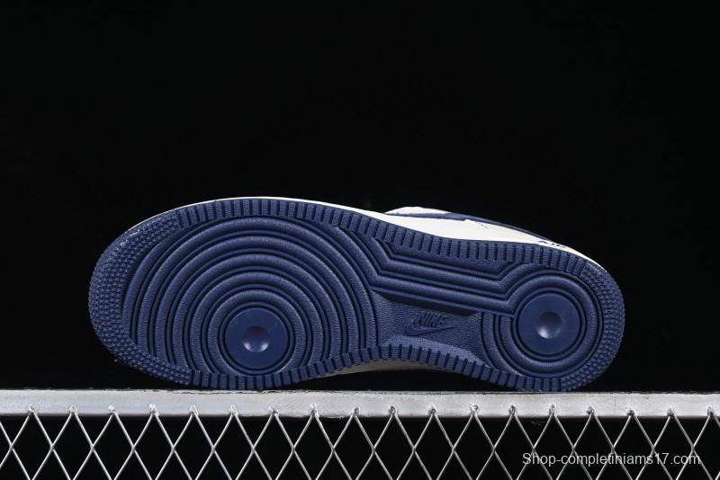 Nike Air Force 1 '07 Low Supreme Collaboration Sneakers with Red Tab and Blue Swoosh - BB7518-021