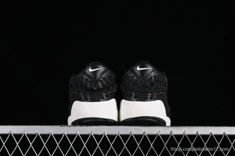 Nike Air Footscape Woven Asymmetrical Woven Slip-Resistant Low-Top Lifestyle Sneakers - FQ8129-010