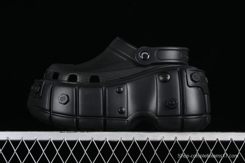 Balenciaga Hardcrocs Slide EVA Round-Toe Ultra Thick Sole Clog Sandals - W1S8N1010