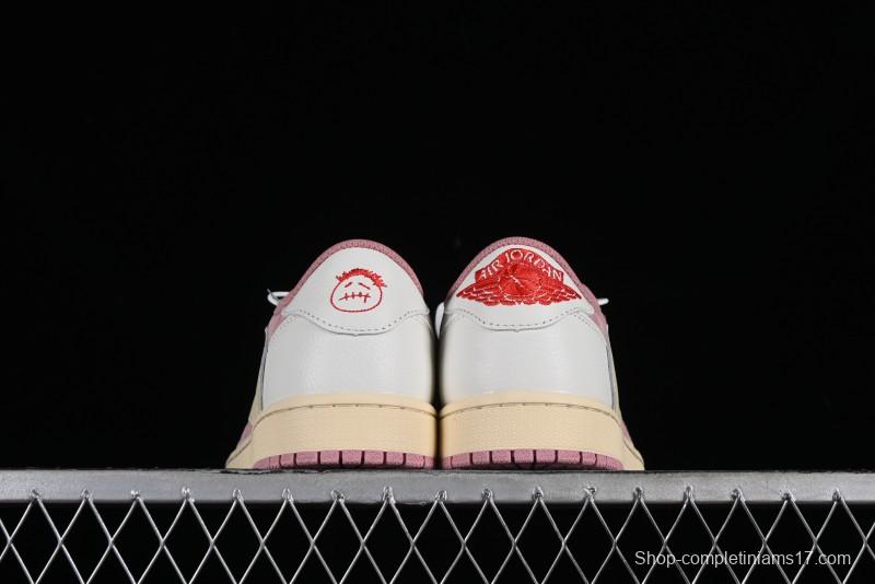 Nike Travis Scott x Air Jordan 1 Low OG AJ1 Reverse Swoosh Sneakers - DM7866-600