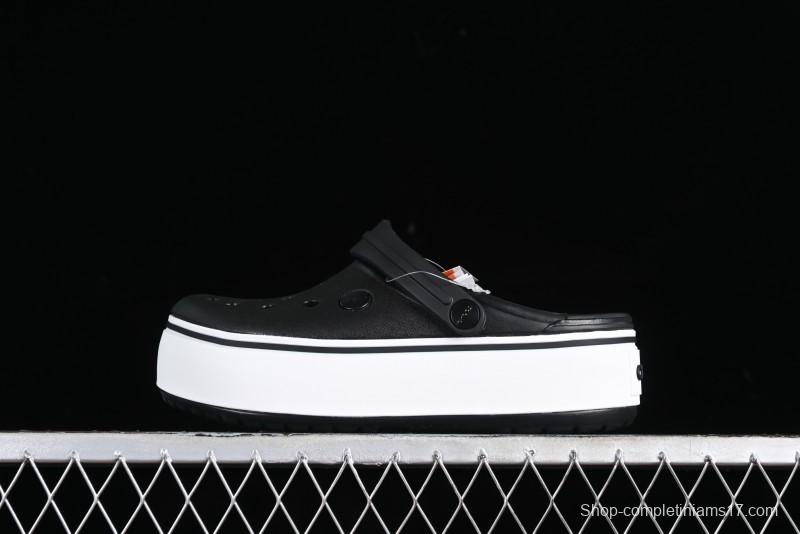 Crocs Crocband Platform Rainbow Comfortable Thick-Soled Clogs - B.D4