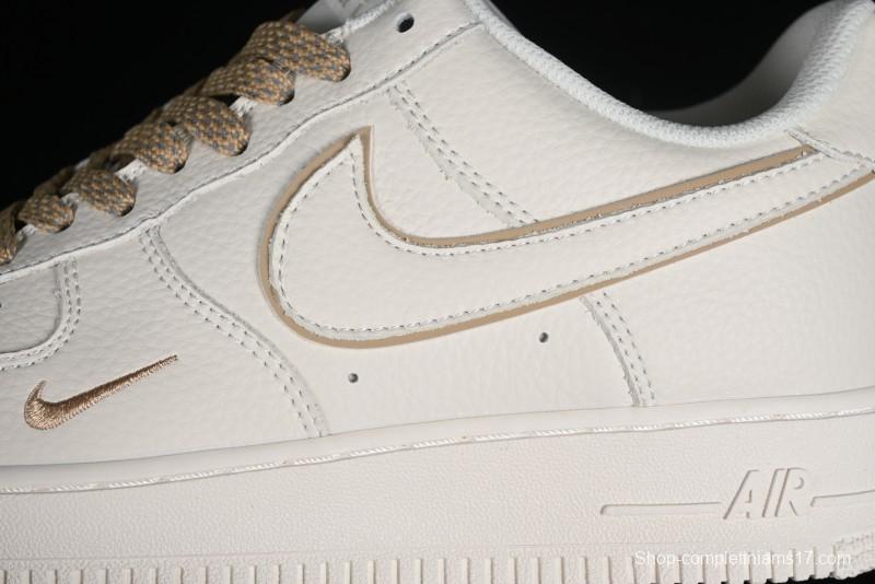 Nike Air Force 1 '07 Low Classic Khaki Mini Swoosh Starry Sky Low-Top Casual Sneakers - MJ0319-027