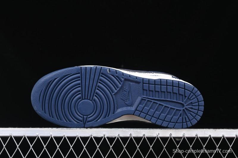 Nike SB Dunk Low UN Collaboration - Dark Blue Anniversary High-End Custom Low-Top Casual Sneakers - XX2026-666