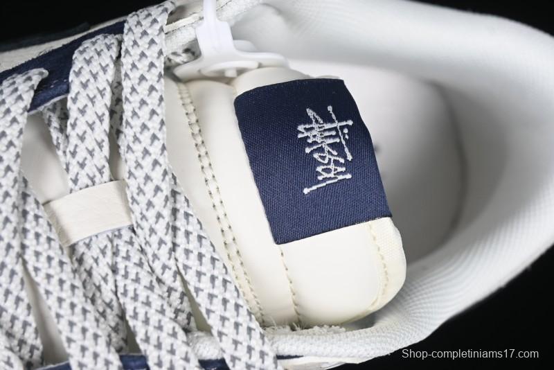 Nike SB Dunk Low Stussy Collaboration Black Blue Suede Anniversary Custom Low-Top Casual Skate Shoes - XS1086-013