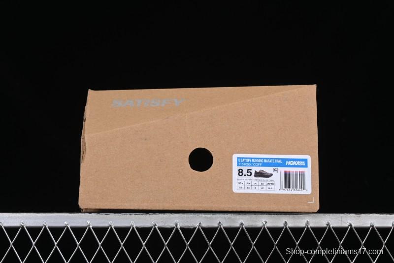 HOKA ONE ONE Satisfy Running Mafate Trail Low-Cut Cushioned Outdoor Hiking Shoes - 1157050 COFF