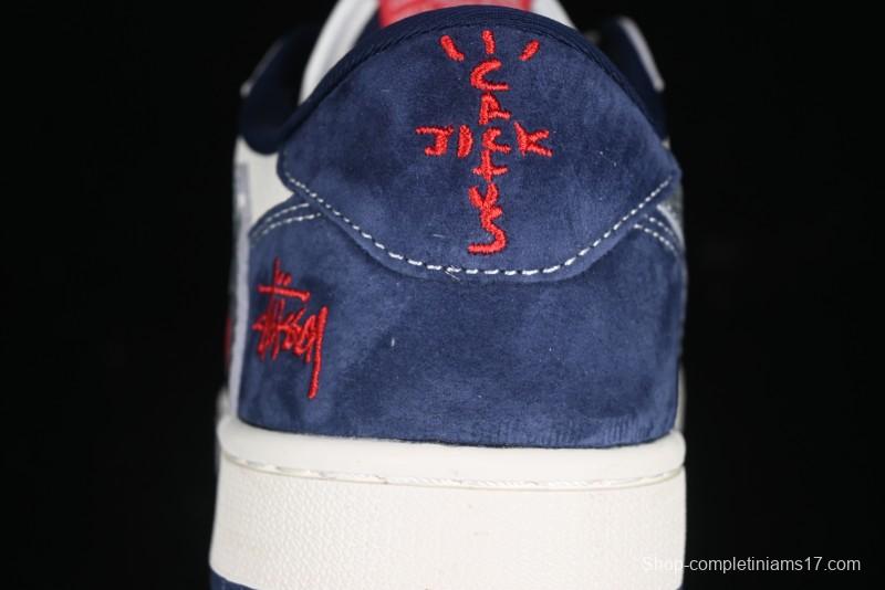 Nike Travis Scott x Fragment Design x Air Jordan 1 Low OG SP AJ1 Retro Sneakers - DM9288-008