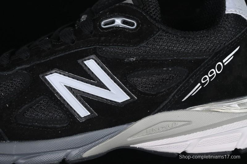 New Balance 990 Series Premium Retro Running Shoes with Carbon Fiber Midsole - M990BK4