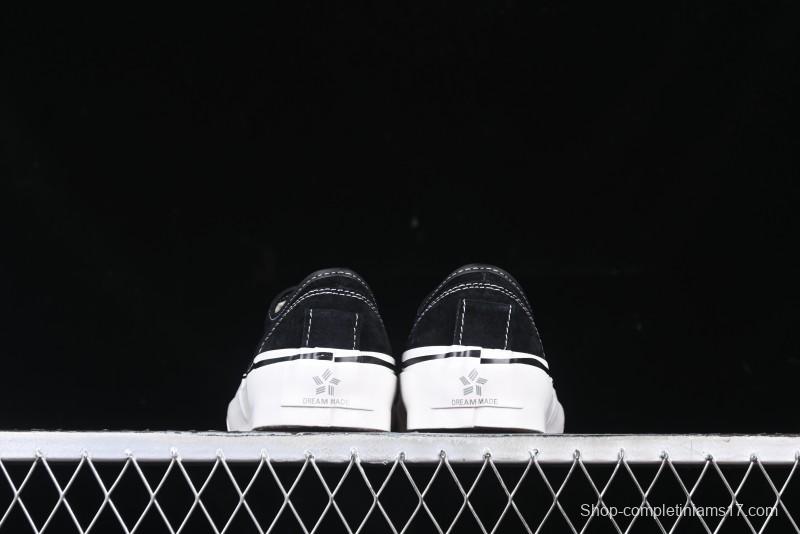 Kamiya Vulcanize Sneaker 23AW High-End Line Mihara Yasuhiro Dissolve Black White Suede Casual Low-Top Canvas Shoes - M.C3