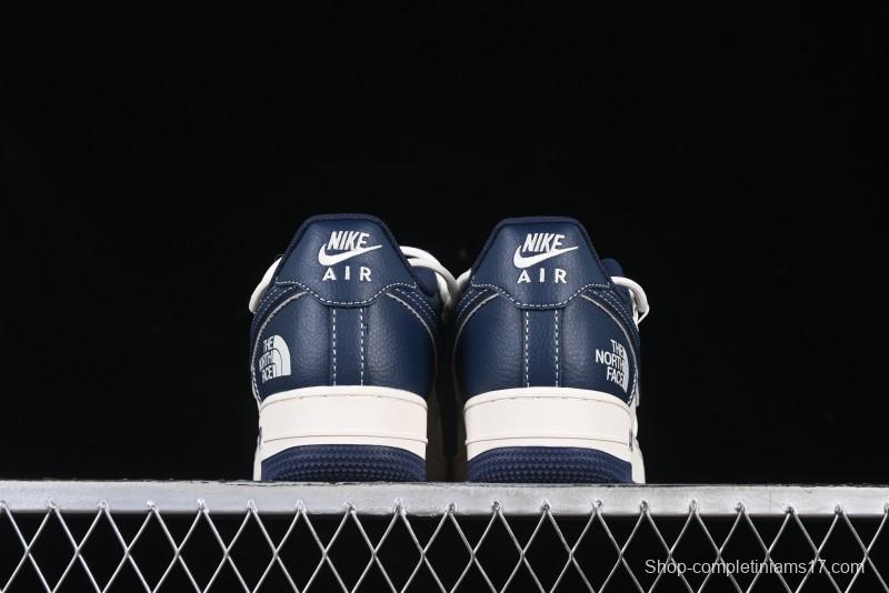 Nike Air Force 1 '07 Low The North Face Collaboration Beige Blue Patchwork Drawstring Casual Shoes - SJ1198-107