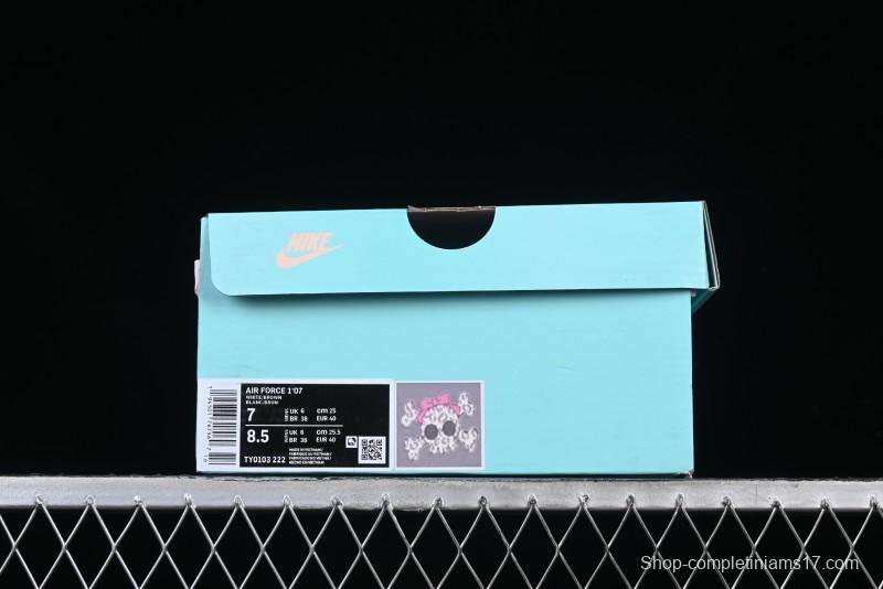 Nike Air Force 1 '07 Low Leopard Print Skeleton Custom Casual Sneakers - TY0103-222