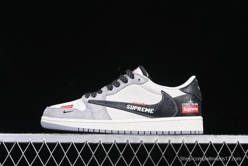 Nike Travis Scott x Fragment Design x Air Jordan 1 Low OG SP AJ1 Retro Sneakers - DM7866-050