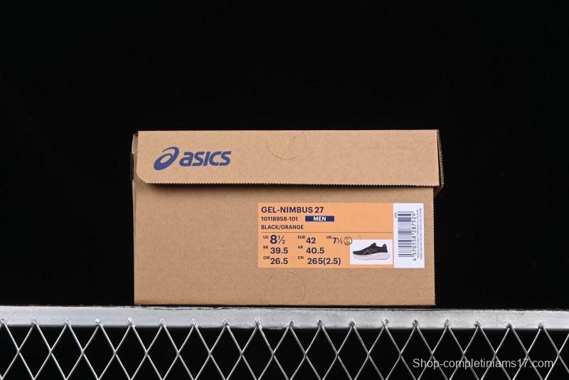 Asics Gel-Nimbus 27 Retro Breathable Casual Shoes Cushioned Men's Durable Running Shoes - 1011B958-101