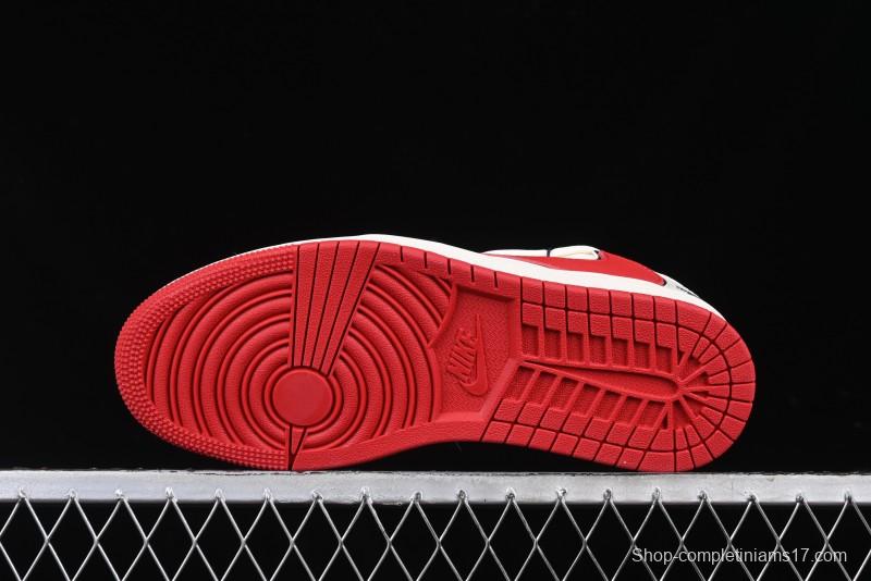 Nike Travis Scott x Fragment Design x Air Jordan 1 Low OG SP AJ1 Retro Sneakers with Reverse Swoosh - SJ0086-138