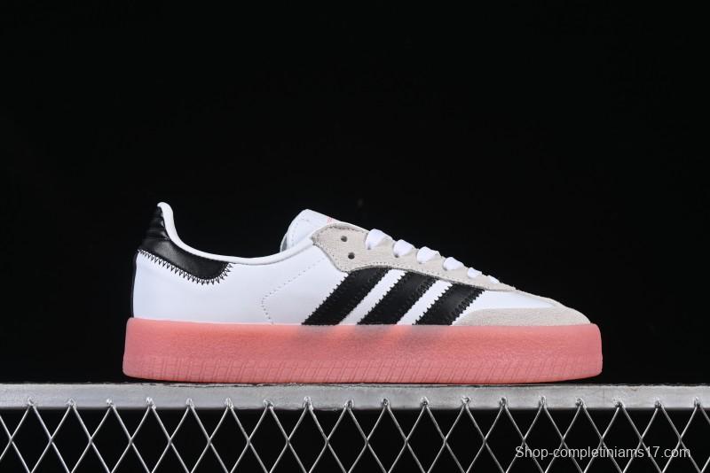 Adidas Samba Classic – White/Black with Pink Translucent Sole