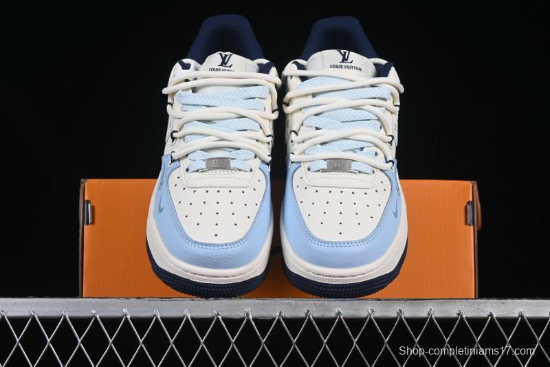 Nike Air Force 1'07 Low LV Collaboration University Blue Drawstring Casual Sneakers - DM6868-058