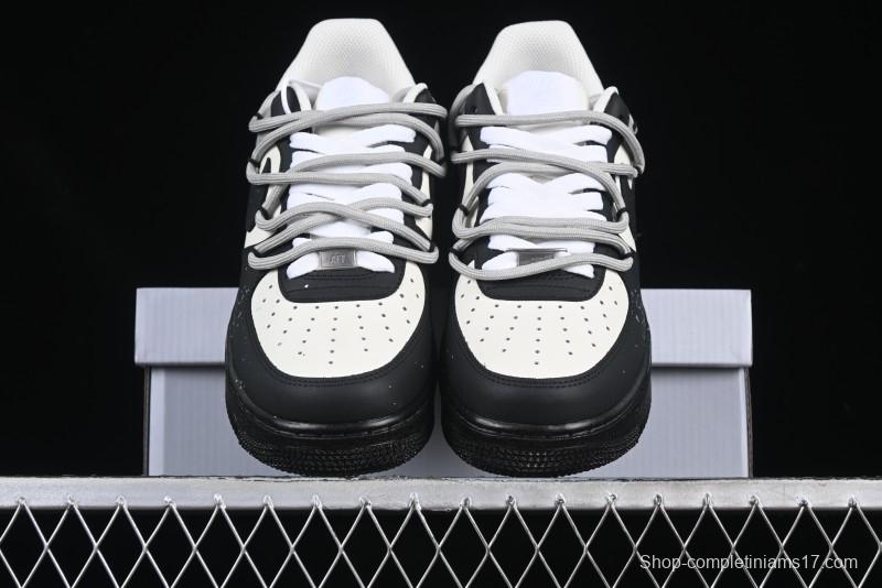 Nike Air Force 1'07 Low Star Graffiti Hand-Painted Casual Sneakers with Full-Length Air Cushion - XV7981-476