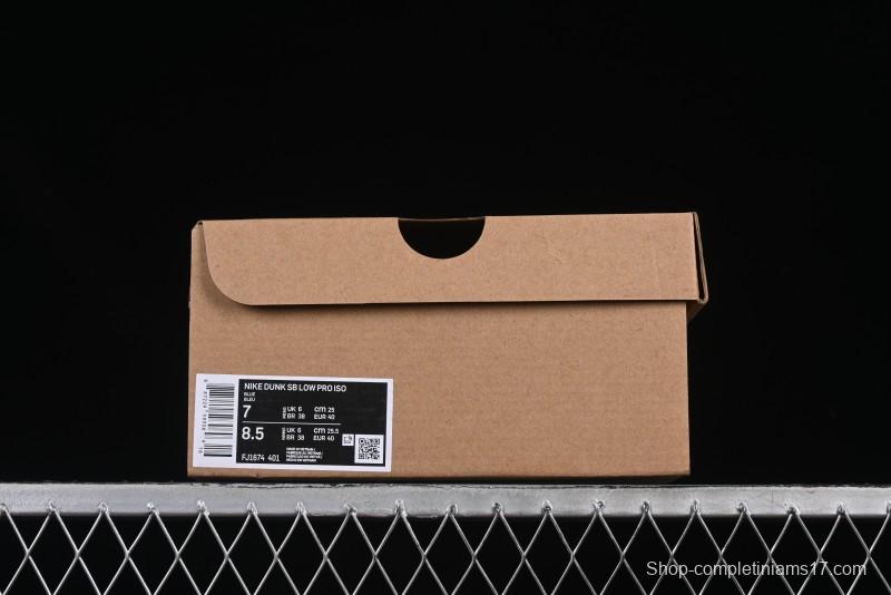 Nike SB Dunk Low Pro ISO University Blue Low-Top Skate Shoes - FJ1674-401