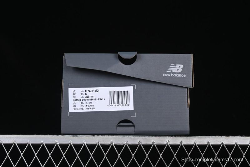 New Balance 740 Black and Silver Retro Running Sneakers for Men