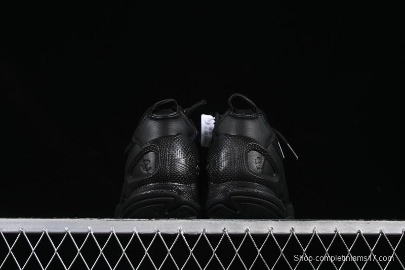 Men's All-Black Premium Leather Sneakers – Sleek & Versatile Design