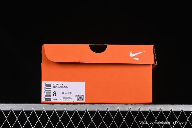 Nike Zoom Fly 6 Lightweight Responsive Running Shoes with Carbon Fiber Plate - IB6657-108